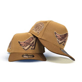 Panama Tan Los Angeles Angels Toasted Peanut Curved Brim Gray Bottom 50th Anniversary New Era 9Fifty A-Frame Snapback