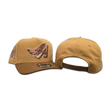 Panama Tan Los Angeles Angels Toasted Peanut Curved Brim Gray Bottom 50th Anniversary New Era 9Fifty A-Frame Snapback