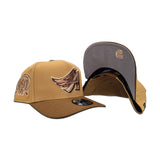 Panama Tan Los Angeles Angels Toasted Peanut Curved Brim Gray Bottom 50th Anniversary New Era 9Fifty A-Frame Snapback