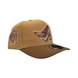 Panama Tan Los Angeles Angels Toasted Peanut Curved Brim Gray Bottom 50th Anniversary New Era 9Fifty A-Frame Snapback