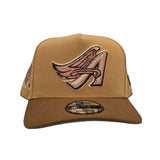 Panama Tan Los Angeles Angels Toasted Peanut Curved Brim Gray Bottom 50th Anniversary New Era 9Fifty A-Frame Snapback