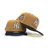 Panama Tan New York Yankees Black Curved Brim Gray Bottom 2024 World Series Side Patch New Era 9Fifty A-Frame Snapback