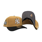 Panama Tan New York Yankees Black Visor Curved Brim Gray Bottom 2024 World Series Side Patch New Era 9Fifty Snapback