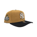 Panama Tan New York Yankees Black Visor Curved Brim Gray Bottom 2024 World Series Side Patch New Era 9Fifty Snapback