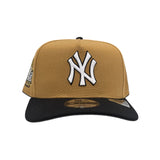 Panama Tan New York Yankees Black Visor Curved Brim Gray Bottom 2024 World Series Side Patch New Era 9Fifty Snapback