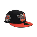 Black Aberdeen IronBirds Orange Visor Gray Bottom 30th Anniversary Oriole Park Side Patch New Era 59Fifty Fitted