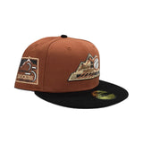 Rust Colorado Rockies Black Visor Gray Bottom 25th Anniversary Side Patch New Era 59Fifty Fitted