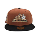 Rust Colorado Rockies Black Visor Gray Bottom 25th Anniversary Side Patch New Era 59Fifty Fitted