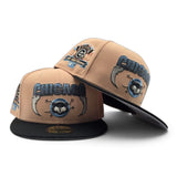 Candied Pecan Chicago Cubs Lightning Logo Black Visor Gray Bottom 1990 All Star Game Side Patch New Era Fitted