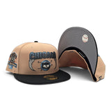 Candied Pecan Chicago Cubs Lightning Logo Black Visor Gray Bottom 1990 All Star Game Side Patch New Era Fitted