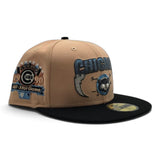 Candied Pecan Chicago Cubs Lightning Logo Black Visor Gray Bottom 1990 All Star Game Side Patch New Era Fitted