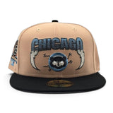 Candied Pecan Chicago Cubs Lightning Logo Black Visor Gray Bottom 1990 All Star Game Side Patch New Era Fitted