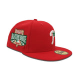 Red Philadelphia Phillies Green Bottom 1996 All Star Game Side Patch New Era Fitted