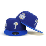 Dark Royal Philadelphia Phillies Royal Blue Visor Gray Bottom 1996 All Star Game Side Patch New Era 59Fifty Fitted