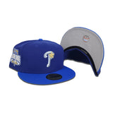 Dark Royal Philadelphia Phillies Royal Blue Visor Gray Bottom 1996 All Star Game Side Patch New Era 59Fifty Fitted