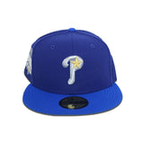 Dark Royal Philadelphia Phillies Royal Blue Visor Gray Bottom 1996 All Star Game Side Patch New Era 59Fifty Fitted