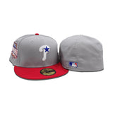 Gray Philadelphia Phillies Red Visor Green Bottom 1996 All Star Game Side Patch New Era 59Fifty Fitted