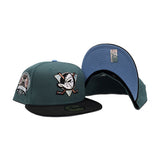 Pine Needle Green Anaheim Mighty Ducks Black Visor Icy Blue Bottom 2003 Stanley Cup Side Patch New Era 59Fifty Fitted