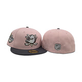 Pink Rouge Anaheim Mighty Ducks Graphite Visor Gray Bottom 2007 Stanley Cup Champions Side Patch New Era 59Fifty Fitted