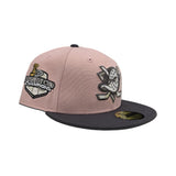 Pink Rouge Anaheim Mighty Ducks Graphite Visor Gray Bottom 2007 Stanley Cup Champions Side Patch New Era 59Fifty Fitted