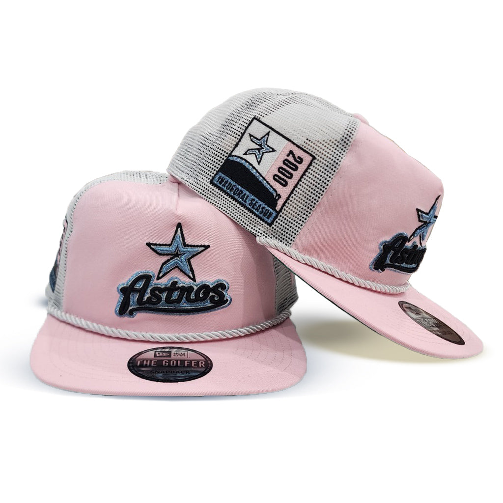 Pink Houston Astros White Trucker Green Bottom 2000 Inaugural Season S –  Exclusive Fitted Inc.