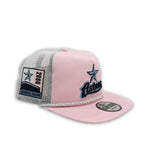 Pink Houston Astros White Trucker Green Bottom 2000 Inaugural Season Side Patch New Era Snapback