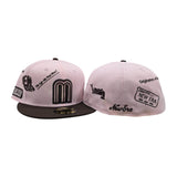 Pink Mexico Anniversary Series Brown Visor Brown Bottom New Era 59Fifty Fitted