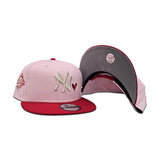 Pink New York Yankees Heart Red Visor Gray Bottom 1996 World Series Side Patch "Valentines Day Collection" New Era 9Fifty Snapback