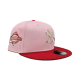 Pink New York Yankees Heart Red Visor Gray Bottom 1996 World Series Side Patch "Valentines Day Collection" New Era 9Fifty Snapback