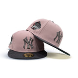 Pink Rouge New York Yankees Dark Gray Visor Green Bottom 1999 World Series Side Patch New Era 59Fifty Fitted