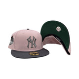 Pink Rouge New York Yankees Dark Gray Visor Green Bottom 1999 World Series Side Patch New Era 59Fifty Fitted