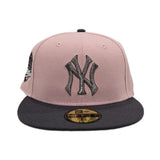 Pink Rouge New York Yankees Dark Gray Visor Green Bottom 1999 World Series Side Patch New Era 59Fifty Fitted