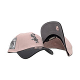 Pink Rouge Chicago White Sox Dark Gray Curved Brim Gray Bottom 95 Years Side Patch New Era A-Frame 9Forty Snapback