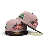 Pink Rouge Tampa Bay Rays Dark Brown Visor Green Bottom Tropicana Field Side Patch New Era 59Fifty Fitted