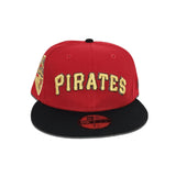 Red Pittsburgh Pirates Black Visor Green Bottom 1959 All Star Game Side Patch New Era 59Fifty Fitted