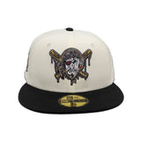 Off White Pittsburgh Pirates Black Visor Gray Bottom Three Rivers Stadium Side Patch New Era 59Fifty Fitted