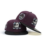 Plum Anaheim Mighty Ducks Black Visor Gray Bottom 2015 Levi's Stadium Series Side Patch New Era 59Fifty Fitted