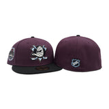 Plum Anaheim Mighty Ducks Black Visor Gray Bottom 2015 Levi's Stadium Series Side Patch New Era 59Fifty Fitted