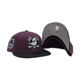 Plum Anaheim Mighty Ducks Black Visor Gray Bottom 2015 Levi's Stadium Series Side Patch New Era 59Fifty Fitted