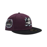 Plum Anaheim Mighty Ducks Black Visor Gray Bottom 2015 Levi's Stadium Series Side Patch New Era 59Fifty Fitted
