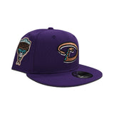 Purple Arizona Diamondbacks Gray Bottom 1998 Inaugural Season Side Patch New Era 9Fifty Snapback