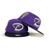 Purple Arizona Diamondbacks Black Visor Gray Bottom 1998 Inaugural Season Side Patch New Era 59Fifty Fitted