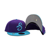 Purple Arizona Diamondbacks Teal Visor Gray Bottom 2025 City Connect Pinstripe New Era 59Fifty Fitted