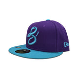 Purple Arizona Diamondbacks Teal Visor Gray Bottom 2025 City Connect Pinstripe New Era 59Fifty Fitted