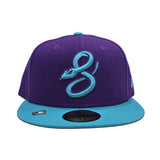 Purple Arizona Diamondbacks Teal Visor Gray Bottom 2025 City Connect Pinstripe New Era 59Fifty Fitted