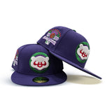 Purple Chicago Cubs Green Bottom 1990 All Star Game Side Patch New Era 59Fifty Fitted