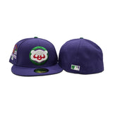 Purple Chicago Cubs Green Bottom 1990 All Star Game Side Patch New Era 59Fifty Fitted