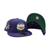 Purple Chicago Cubs Green Bottom 1990 All Star Game Side Patch New Era 59Fifty Fitted