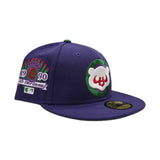 Purple Chicago Cubs Green Bottom 1990 All Star Game Side Patch New Era 59Fifty Fitted