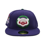 Purple Chicago Cubs Green Bottom 1990 All Star Game Side Patch New Era 59Fifty Fitted